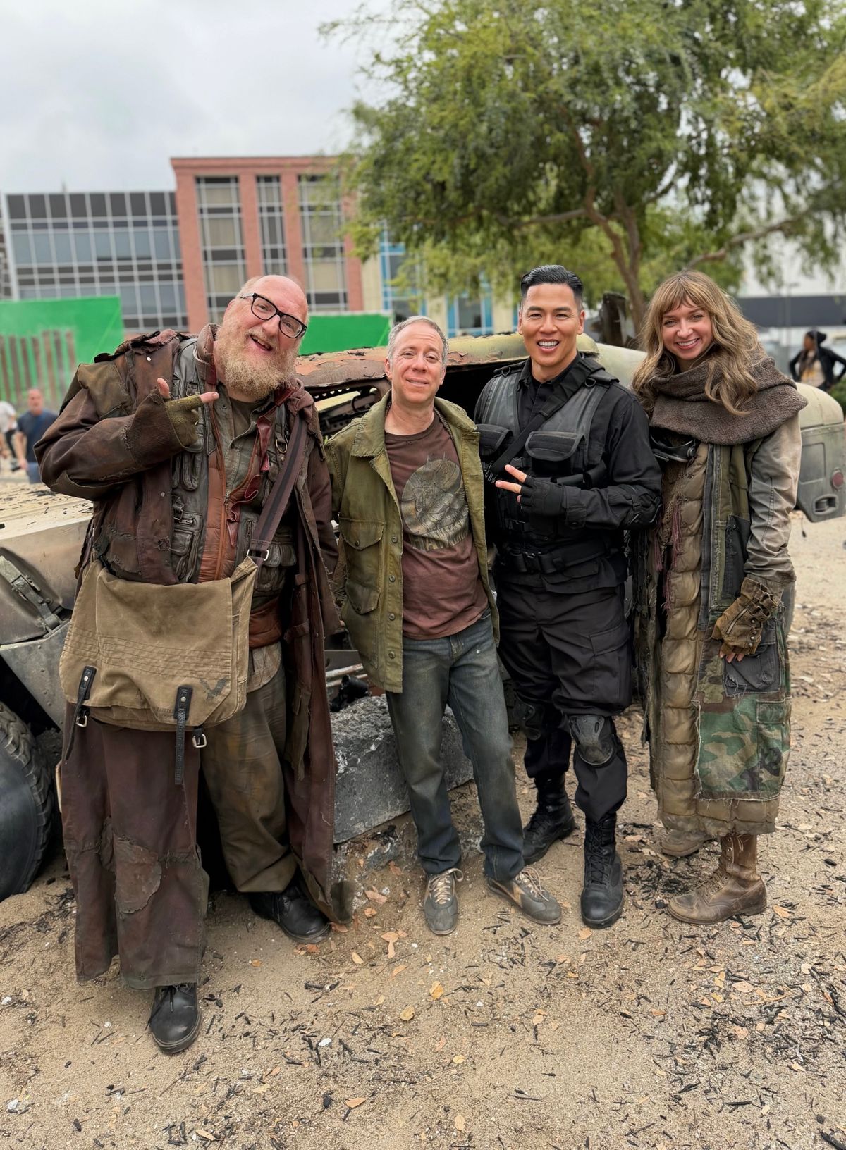 Co-Producer Rich Ting on set of HBO Max's Big Theory spin-off, Stuart Fails to Save the Universe, with Brian Posehn, Kevin Sussman, and Lauren Lapkus.