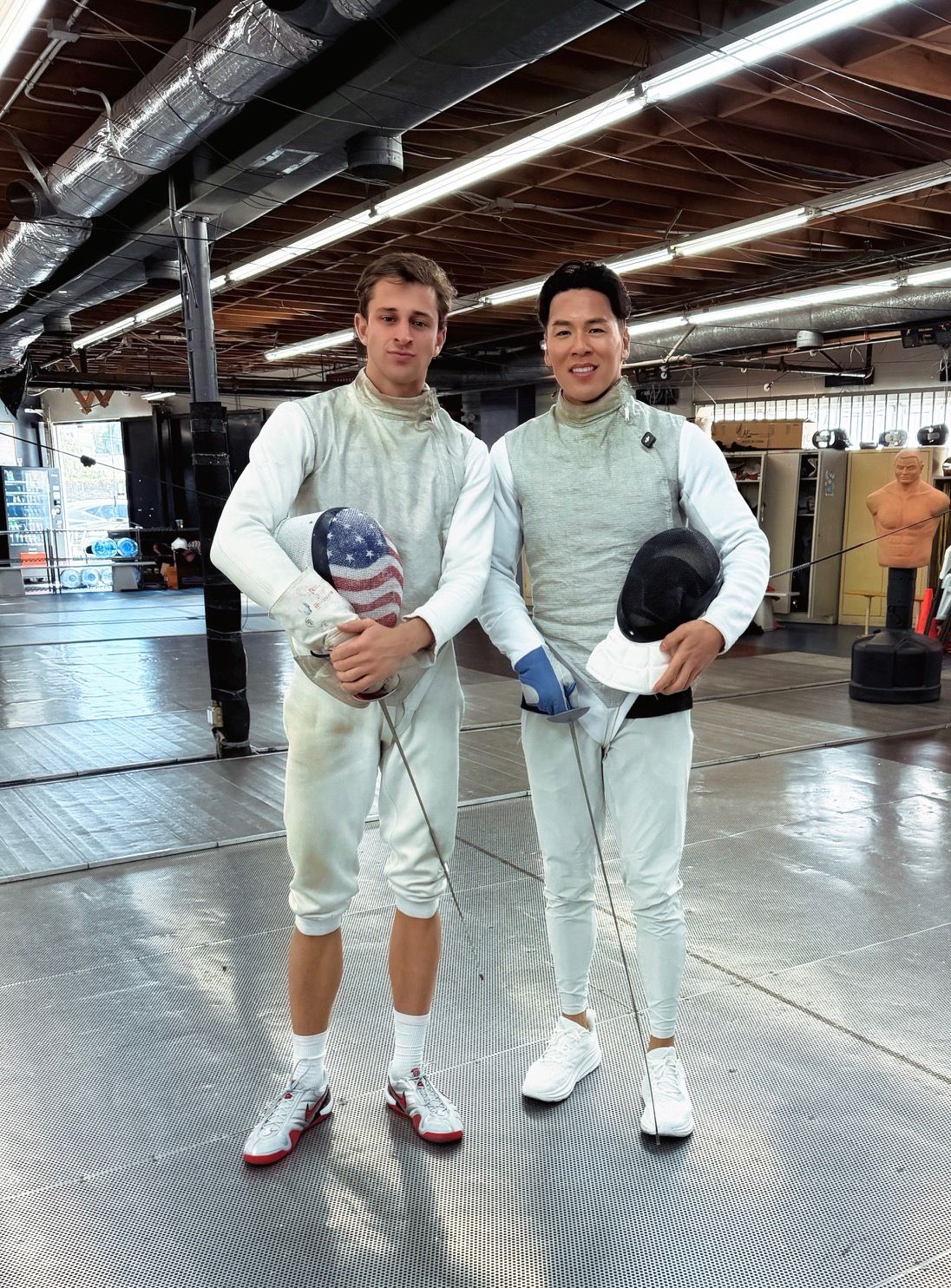 Co-Producer Rich Ting with USA Olympic champion Nick Itkin.
